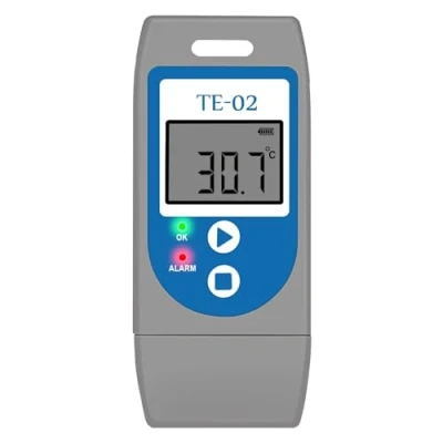 Imagen de Registrador de temperatura ThermElc TE 02 para un control preciso y conforme. Seguimiento datos en el refrigerador laboratorio almacén frigorífico. Informes PDF