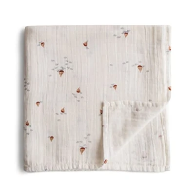 Imagen de mushie Muslin Baby Swaddling Blanket Manta Envolvente para Recién Nacidos de 0 3 Meses Algodón Orgánico Saco Dormir Prelavado Bebés Hecho en Dinamarca Boats