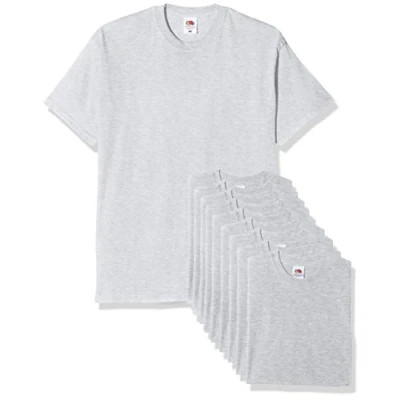 Imagen de Fruit of the Loom Original T. Camiseta, Gris, XXL (Pack de 10) para Hombre