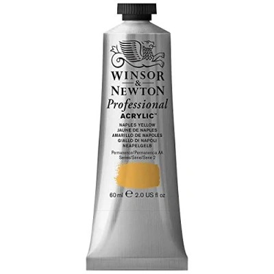 Imagen de Winsor &amp; Newton Professional Pintura acrílica tubo 60 ml, color Amarillo Nápoles