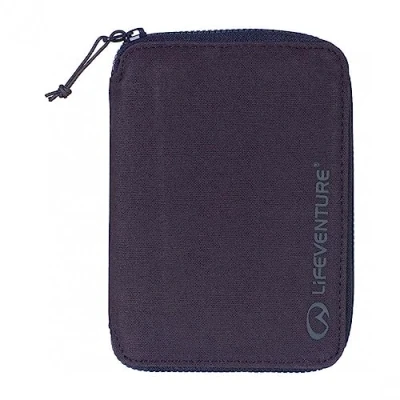 Imagen de Lifeventure Mini Billetera de Viaje con Protección RFID, Plegable Cremallera y Soporte para Pasaporte Viajes, Material Reciclable, Azul Marino
