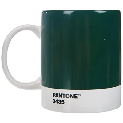 Imagen de Copenhagen design Pantone Mug, Coffee/Tea Cup, Fine China (Ceramic), 375 ml, Dark Green, 3435 C, Porcelana, 1 Unidad (Paquete de 1)