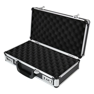 Imagen de HMF 14403 02 Maleta de Aluminio para Pistolas con Cerradura Combinación 42 x 26 12 cm Negro