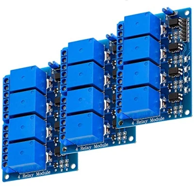 Imagen de AZDelivery 3 x 4 Canales Modulo Rele 5V con Optoacoplador Low Level Trigger Compatible Arduino E Book Incluido!