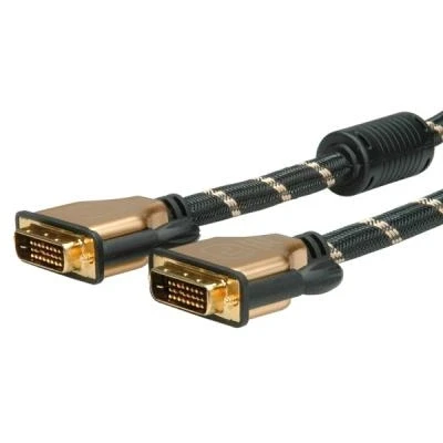 Imagen de Roline Gold Monitor Cable, Dvi M M, (24+1) Dual Link 3 Cables De Audio Y Video