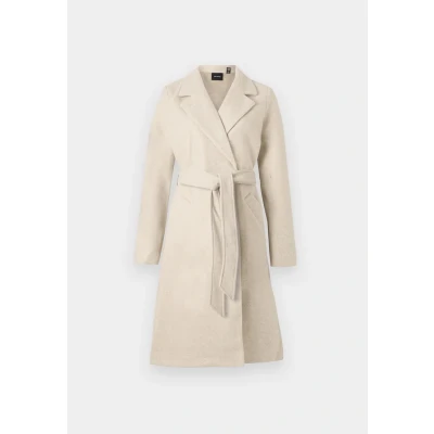 Imagen de VERO MODA Vmfortuneaya Ss23 Noos Abrigo Largo Chaqueta, Oatmeal/Detalle: Melange, S para Mujer