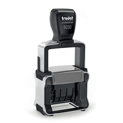 Imagen de Trodat Professional 5030 Sello de fecha autoentintable (4 mm, impresión en alemán), color negro