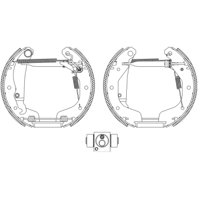 Imagen de TEXTAR Shoe Kit Pro 84058200 frenos, disco de tambor con cilindro freno rueda, accionador OPEL: Corsa C Hatchback