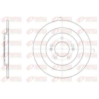 Imagen de REMSA 61437.00 Disco de freno Eje trasero 300, 300 10 5 macizo HYUNDAI: i40 Berlina, CW