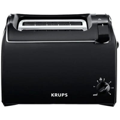 Imagen de Krups ProAroma Tostadora Eléctrica, 700 W, Plástico, 2 Ranuras, Negro