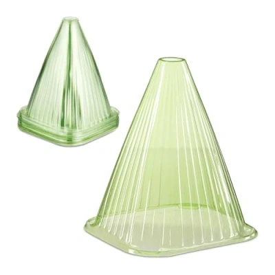 Imagen de Relaxdays Verde Claro en Juego Unidades Sombreros contra Caracoles Set 32, Protección para Plantas, 22x19x19 cm, Campanas Protectoras PVC