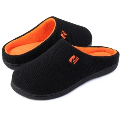 Imagen de RockDove Zapatilla de dos tonos y espuma viscoelástica para Hombre, 42/43 EU, Negro Naranja