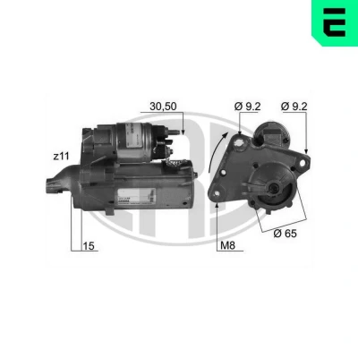 Imagen de ERA 220068A Motor de arranque 12 1,4 11 CITROËN: Berlingo / First I Furgón, Xsara Picasso, II, PEUGEOT: 206 Hatchback, 307 SW
