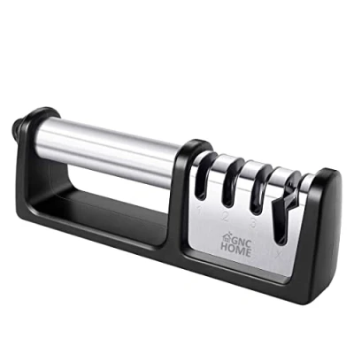 Imagen de Afilador de Cuchillos, 4 en 1 Cuchillos Profesional, Etapas Knife Sharpener Afiladores Manuales Base Acero Inoxidable Antideslizante Arcos Afilador, para y Tijeras
