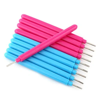 Imagen de HEEPDD 10 Pcs Quilling Herramientas, Kits de Herramientas Papel ranurado multifunción Rolling Curling Needle Pen para Proyecto fabricación Tarjetas artesanales DIY