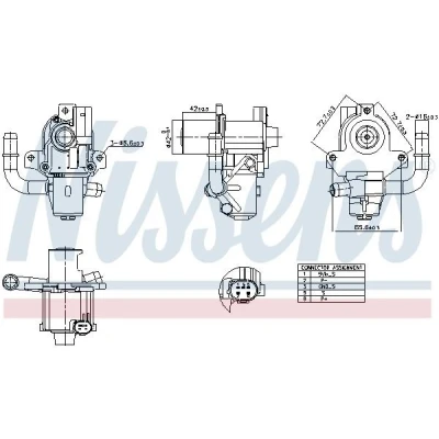 Imagen de NISSENS 98264 Válvula EGR sin radiator NISSAN: Qashqai / Qashqai+2 I, NV200 Furgón Familiar, Juke, RENAULT: CLIO 3, LAGUNA MEGANE 3