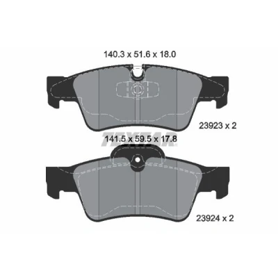 Imagen de TEXTAR 2392302 Juego de pastillas freno preparado para indicador desgaste MERCEDES BENZ: Clase ML, R, GL