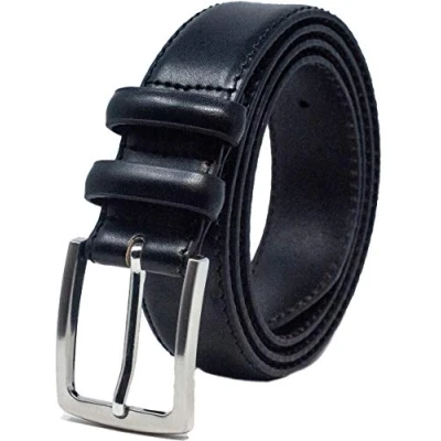 Imagen de Ashford Ridge Cinturón de cuero doble bucle para hombre 33 mm Negro 80cm