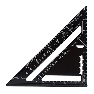 Imagen de Escuadras Metalicas Carpintero + Akozon Medición De Regla Triangular,Sistema Métrico Triangular 30,48 Cm(7 Pulgadas) Para Ingeniero Carpintero(Metrisch)