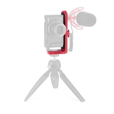 Imagen de Joby Vert 3K Soporte en L para Fotos y Vídeos, Compatible con el Kit GorillaPod 3K, Trípode de Mesa Cámaras sin Espejo CSC Vlogging Creación Contenidos Youtuber TikTok, Rojo