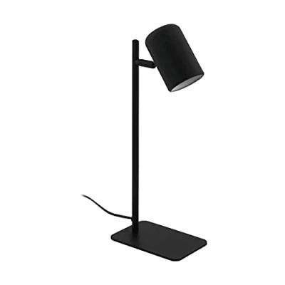 Imagen de Eglo LED lámpara de mesa Ceppino, escritorio minimalista 1 llama, metal, oficina en negro, con interruptor, casquillo GU10