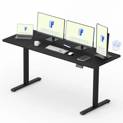 Imagen de FLEXISPOT 180X80cm Escritorio Elevable Eléctrico con Tablero, Gancho y Portavasos, Standing Desk, Mesa de Memoria Inteligente para Oficina Hogar(Negro)