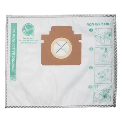 Imagen de Bolsas XL para aspiradora Hoover H89, original, microfibra, Pure EPA, carbonos activos, antiolores, filtrado extra, compatible con H ENERGY 500, 4 piezas