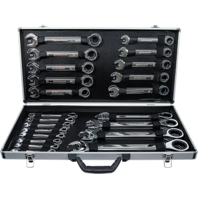 Imagen de BGS Diy 30009 Juego de llaves combinadas con carraca 6 32 mm 22 piezas
