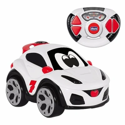 Imagen de Chicco Rocket Crossover RC, Coche Teledirigido para Niños con Volante Ergonómico y Ruedas Grandes, Radiocontrol Color Blanco, Juguete 2 6 Años