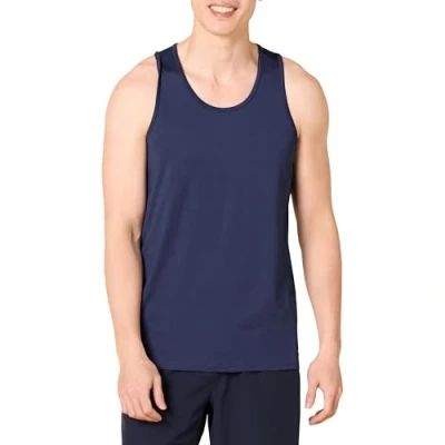 Imagen de Amazon Essentials Camiseta Técnica Elastizada de Tirantes Hombre, Azul Marino, S