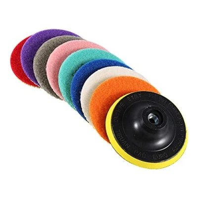 Imagen de 8 Piezas 100 mm Diamond Polishing Pad Húmedo, Juego de Almohadillas para Pulir, Discos Pulido Piedra, Lijado en Húmedo Esmerilado Mármol Granito