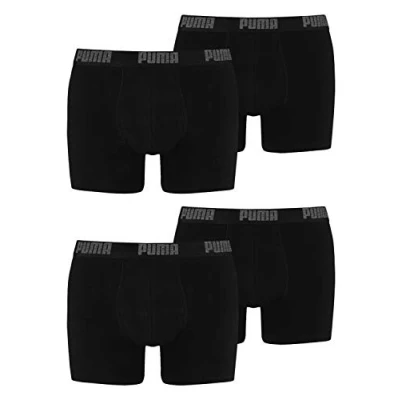 Imagen de Puma Juego de 4 calzoncillos tipo bóxer para hombre negro/negro XXL