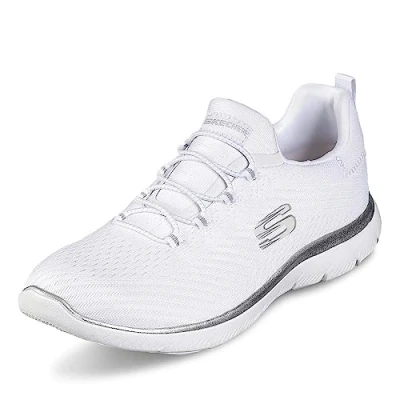 Imagen de Skechers Summits Fast Attraction, Slip on Mujer, White/Silver, 38.5 EU
