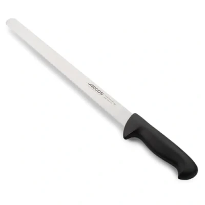 Imagen de Arcos Serie 2900 Cuchillo Pastelero Flexible Hoja Serrada de Acero Inoxidable NITRUM 350 mm Mango inyectado en Polipropileno Color negro
