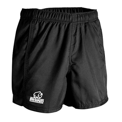 Imagen de Rhino Rrc400sxlb Auckland Pantalón Corto de Rugby, Color, Talla XL, Unisex, Negro (Black, Black)