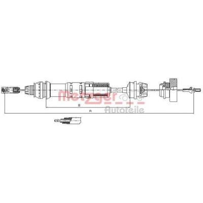 Imagen de METZGER 11.2280 Cable de Embrague con reajuste automático COFLE CITROËN: Xsara Hatchback, Berlingo / First I Furgón
