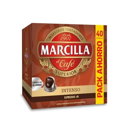 Imagen de Marcilla Café Cápsulas Intenso 40 Compatibles Nespresso