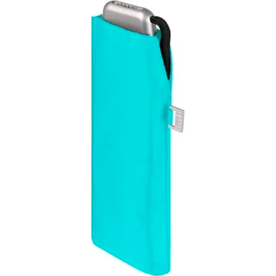 Imagen de Doppler Paraguas de bolsillo acero al carbono Slim Uni formato práctico ligero 22 cm, Aqua Blue Protección UV, 90 cm