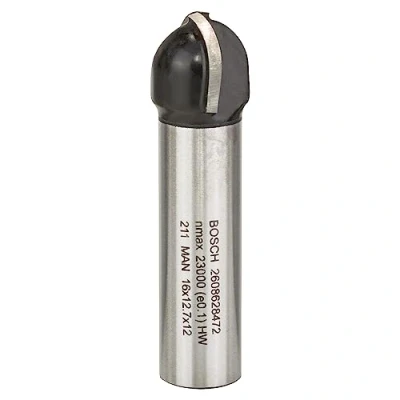 Imagen de Bosch 2 608 628 472 Fresas para medias cañas (12 mm, R1 8 D 16 L 12,7 G 54 mm)