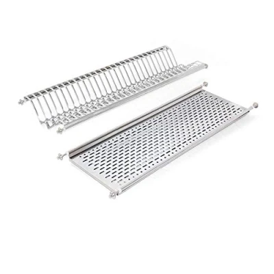 Imagen de EMUCA Escurridor de Platos y Vasos para Muebles Cocina 80 cm ancho, anchura interior módulo 735 770 mm, Acero Inoxidable