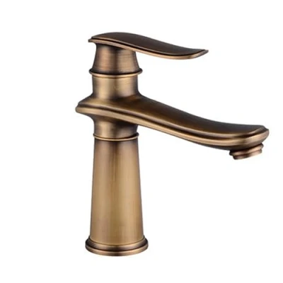 Imagen de BiaoTeng Grifo Lavabo Vintage Laton Antiguo, Monomando, Baño Antiguo Grifos para Lavabos de Antiguos Retro,