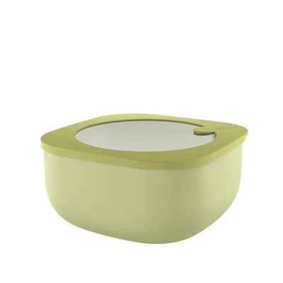 Imagen de Guzzini Kitchen Active Design, STORE&amp;MORE BIO, Recipientes Herméticos Bajos para Nevera/Congelador/Microondas (L) Verde Aguacate, 19,5 x h9,3 cm 1900 cc 170721253