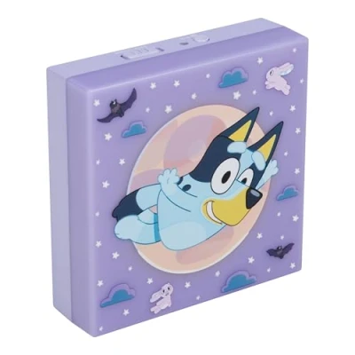 Imagen de Paladone Bluey Lámpara de pared LED adhesiva con sensor automático y brillo ajustable, funciona pilas para dormitorios niños, producto oficial