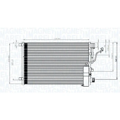Imagen de Condensador, aire acondicionado MAGNETI MARELLI 350203841000