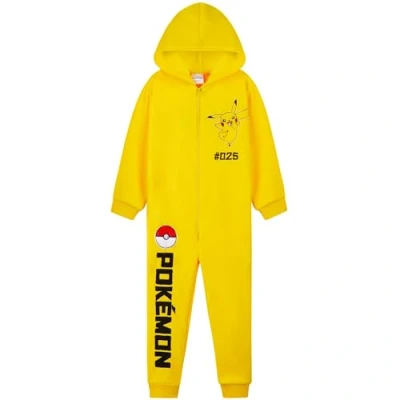 Imagen de Pokémon Pijama Niño Entero Niño, Onesie Cierre Cremallera Completo, Edad 4 14 Años, Regalo Navidad (Amarillo, 9 10 años)