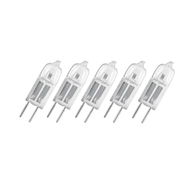 Imagen de Osram Halostar Starlite 64415 S Lote de 5 bombillas halógenas (10 W, 12 V, G4, luz blanca cálida, 2800 K, intensidad regulable, 130 lúmenes)
