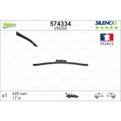 Imagen de Limpiaparabrisas Valeo Silencio X.trm, Rear 574334 425mm posterior Sin marco MERCEDES BENZ: Sprinter 3.5 t Furgón, 5 Tourer Bus