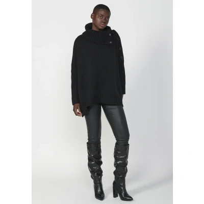 Imagen de Koroshi Jersey de punto, Mujer, Talla: One Size, Black