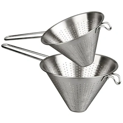 Imagen de Menax 2x Colador Chino de Cocina Acero Inoxidable Escurridor Set 2