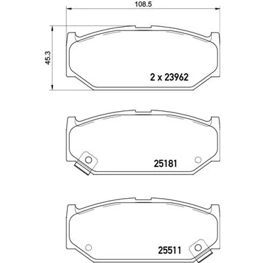 Imagen de BREMBO P 79 031 Juego de pastillas freno con avisador acústico desgaste sin accesorios SUZUKI: SWIFT 3, 4
